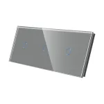 Panou Intrerupator Simplu + Simplu + Simplu cu Touch Din Sticla LUXION SmartElectro IntelligentHouse