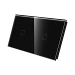Panou Intrerupator Simplu + Simplu cu Touch Din Sticla LUXION SmartElectro IntelligentHouse