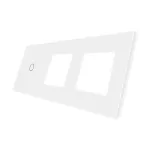 Panou Intrerupator Simplu cu Touch si 2 Prize Din Sticla LUXION SmartElectro IntelligentHouse