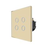 Intrerupator Cvadruplu cu Touch din Sticla LUXION, 500W SmartElectro IntelligentHouse