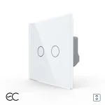 Intrerupator Dublu Draperie cu Touch LIVOLO din Sticla - Protocol ZigBee EC SmartElectro IntelligentHouse