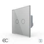Intrerupator Dublu Draperie cu Touch LIVOLO din Sticla - Protocol ZigBee EC SmartElectro IntelligentHouse
