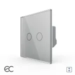 Intrerupator Dublu Draperie cu Touch LIVOLO din Sticla - Protocol ZigBee EC SmartElectro IntelligentHouse