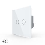Intrerupator Dublu cu Touch LIVOLO din Sticla - Protocol ZigBee EC SmartElectro IntelligentHouse