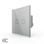 Intrerupator Dublu cu Touch LIVOLO din Sticla - Protocol ZigBee EC SmartElectro IntelligentHouse