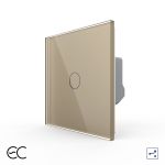 Intrerupator Simplu Cap Scara / Cruce cu Touch LIVOLO din Sticla - Protocol ZigBee EC SmartElectro IntelligentHouse