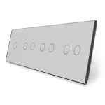 Panou intrerupator simplu + dublu + dublu + dublu cu touch LIVOLO din sticla SmartElectro IntelligentHouse