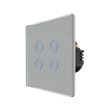 Intrerupator Cvadruplu cu Touch din Sticla LUXION, 500W SmartElectro IntelligentHouse