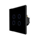 Intrerupator Cvadruplu cu Touch din Sticla LUXION, 500W SmartElectro IntelligentHouse