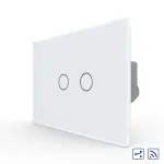 Intrerupator Dublu Cap Scara / Cruce Wireless cu Touch LIVOLO din Sticla – Standard Italian SmartElectro IntelligentHouse