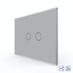 Intrerupator Dublu Cap Scara / Cruce Wireless cu Touch LIVOLO din Sticla – Standard Italian SmartElectro IntelligentHouse