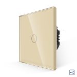 Intrerupator Simplu Cap Scara/Cruce cu Touch din Sticla LUXION, Serie A SmartElectro IntelligentHouse