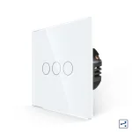 Intrerupator Triplu Cap Scara cu Touch din Sticla LUXION, Serie A SmartElectro IntelligentHouse