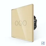 Intrerupator Triplu Cap Scara cu Touch din Sticla LUXION, Serie A SmartElectro IntelligentHouse