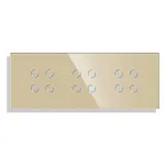 Panou 3 Intrerupatoare Cvadruple cu Touch din Sticla LUXION SmartElectro IntelligentHouse