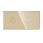 Panou Intrerupator Cvadruplu + Cvadruplu cu Touch din Sticla LUXION SmartElectro IntelligentHouse