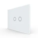 Panou Intrerupator Dublu cu Touch LIVOLO Din Sticla, Standard Italian SmartElectro IntelligentHouse