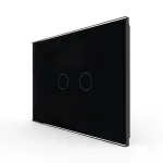 Panou Intrerupator Dublu cu Touch LIVOLO Din Sticla, Standard Italian SmartElectro IntelligentHouse