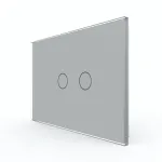 Panou Intrerupator Dublu cu Touch LIVOLO Din Sticla, Standard Italian SmartElectro IntelligentHouse