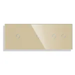 Panou Intrerupator Simplu + Simplu + Dublu cu Touch din Sticla LUXION SmartElectro IntelligentHouse