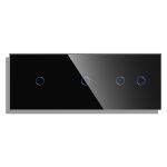Panou Intrerupator Simplu + Simplu + Dublu cu Touch din Sticla LUXION SmartElectro IntelligentHouse