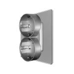 Priza Dubla LUXION cu Rama din Sticla Pentru Doza Simpla SmartElectro IntelligentHouse