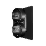 Priza Dubla LUXION cu Rama din Sticla Pentru Doza Simpla SmartElectro IntelligentHouse