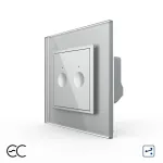 Intrerupator Dublu Cap Scara / Cruce cu Touch LIVOLO cu Rama din Sticla - Protocol Zigbee EC SmartElectro IntelligentHouse