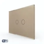Intrerupator Dublu Wi-Fi cu Touch LIVOLO din Sticla – Standard Italian SmartElectro IntelligentHouse