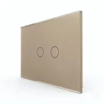 Intrerupator Dublu cu Touch LIVOLO din Sticla – Standard Italian SmartElectro IntelligentHouse