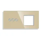 Panou Intrerupator Variator cu Touch si Priza Simpla Din Sticla LUXION SmartElectro IntelligentHouse