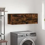 Dulap de perete, stejar fumuriu, 100x36,5x35 cm, lemn prelucrat GartenMobel Dekor