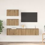 Set comodă TV Pe perete 4 pcs stejar artizanal 80 x 30 x 30 cm GartenMobel Dekor