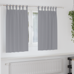 Perdele opace 2 pcs Gri deschis 140 x 140 cm Poliester GartenMobel Dekor