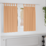 Perdele opace 2 pcs Maro deschis 140 x 140 cm Poliester GartenMobel Dekor