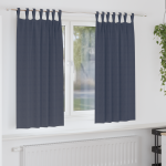 Perdele opace cu perdele 2 pcs Antracit 175 x 140 cm Poliester GartenMobel Dekor