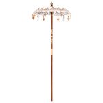 Parasol Balinez Altele Crem x 260 cm Bumbac și lemn masiv GartenMobel Dekor