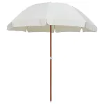 Umbrelă de soare cu stâlp din oțel, nisipiu, 240 cm GartenMobel Dekor