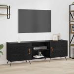 Cabinet TV cu raft Stejar negru 150 x 30 x 50 cm Lemn compozit GartenMobel Dekor