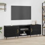 Cabinet TV cu raft Stejar negru 150 x 30 x 50 cm Lemn compozit GartenMobel Dekor