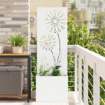 Ghiveci de Grădină cu Panou Decorativ Alb 50 x 140 cm GartenMobel Dekor