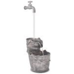 Decor cu apă curgătoare, robinet și găleți, polirășină GartenMobel Dekor