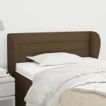 Tăblie de pat cu aripioare maro închis 93x23x78/88 cm textil GartenMobel Dekor
