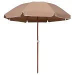 Umbrelă de soare de grădină, stâlp din oțel, taupe, 240 cm GartenMobel Dekor