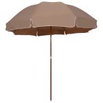 Umbrelă de soare de grădină, stâlp din oțel, taupe, 300 cm GartenMobel Dekor