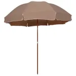 Umbrelă de soare de grădină, stâlp din oțel, taupe, 300 cm GartenMobel Dekor