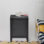Set 2 noptiere cu maner pe stanga Inari negru [en.casa] HausGarden Leisure