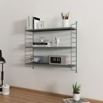 Raft perete Strängnäs 50x60x15cm otel gri inchis mat [en.casa] HausGarden Leisure