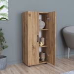 Dulap multifunctional Åsnes 108x49x32cm cu 3 rafturi stejar [en.casa] HausGarden Leisure