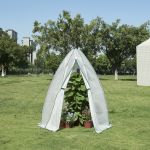Sera gradina Hunze 183x160cm alb/verde [en.casa] HausGarden Leisure